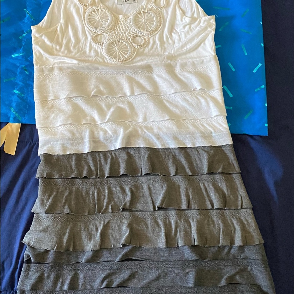 VLD Ruffled Grey Dress